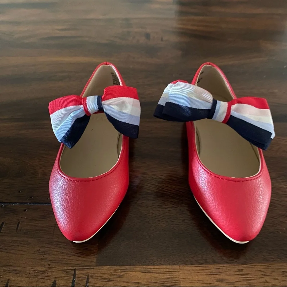 Janie and Jack Red Flat Shoes